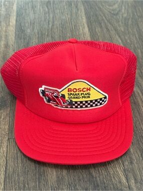 Vintage Bosch Racing Patch Trucker Hat - Men's Mesh Back Cap
